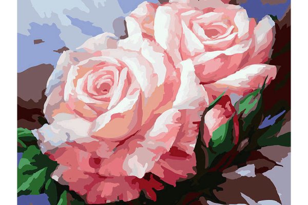 Цветы акрилом на холсте