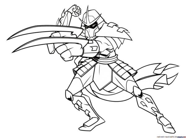 Раскраска Черепашки ниндзя шредер