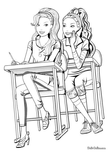 Раскраска. Барби