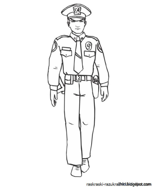 Картинки раскраски полиция