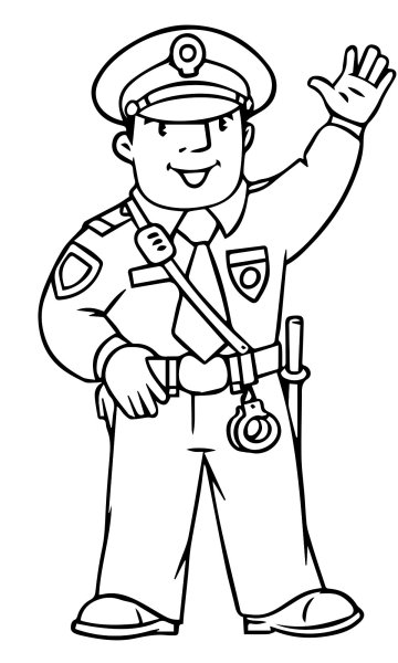 Семья полицейских разукрашка