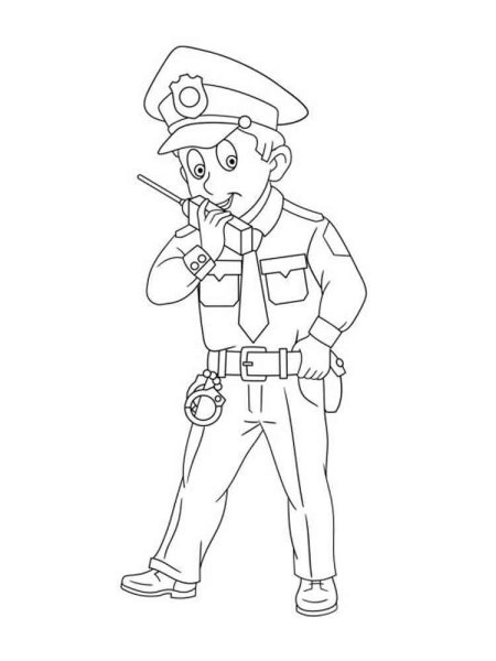 Милиционер раскраска для детей