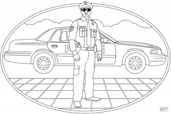 Полиция рисунок карандашом