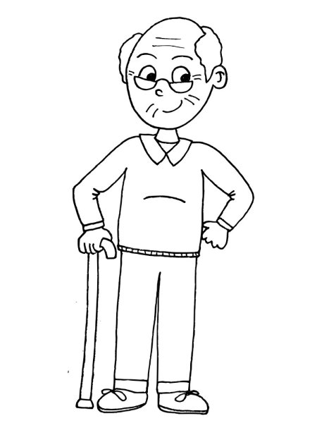 Дедушка рисунок