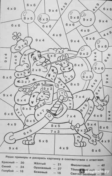 Раскраска умножение
