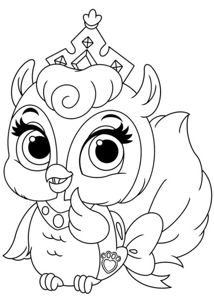 Питомцы принцесс Диснея раскраски