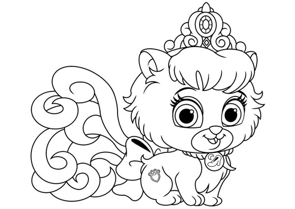 Раскраска Королевские питомцы Тыковка