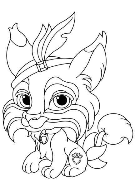 Раскраска Королевские питомцы Дисней