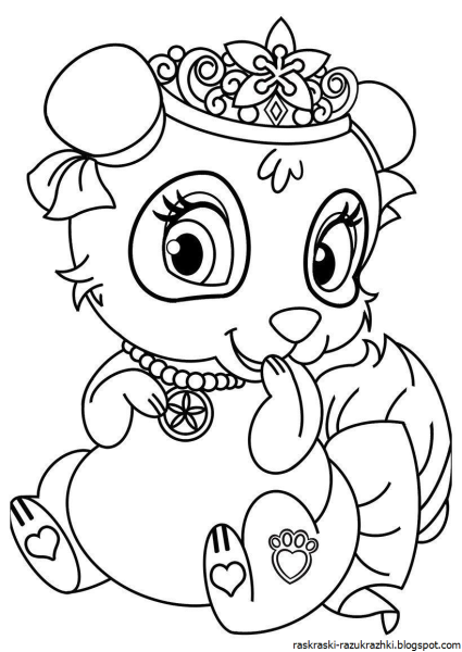 Раскраски Королевские питомцы Мулан