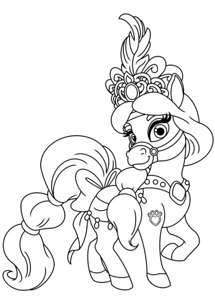 Раскраски Королевские питомцы Ариэль