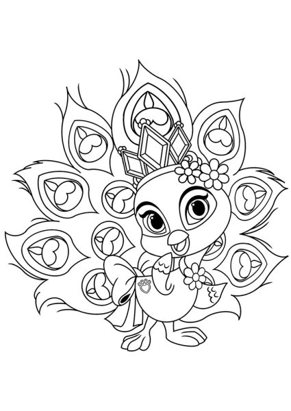 Раскраски Королевские питомцы питомцы Рапунцель