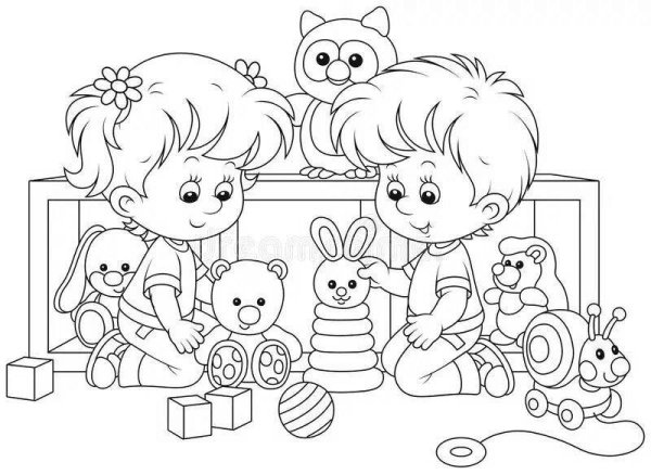 Игрушки для детей раскраска для детей