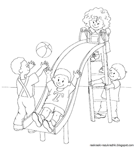 Раскраска детский садик