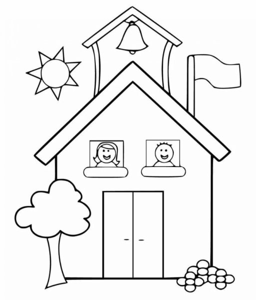Детский сад раскраска для малышей