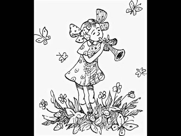 Катаев дудочка и кувшинчик раскраска