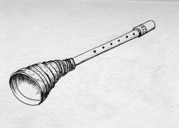 Жалейка раскраска музыкальный инструмент