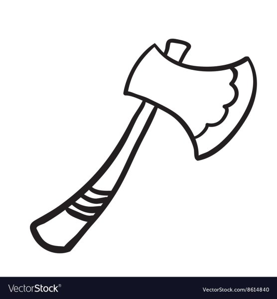 Топор раскраска для детей