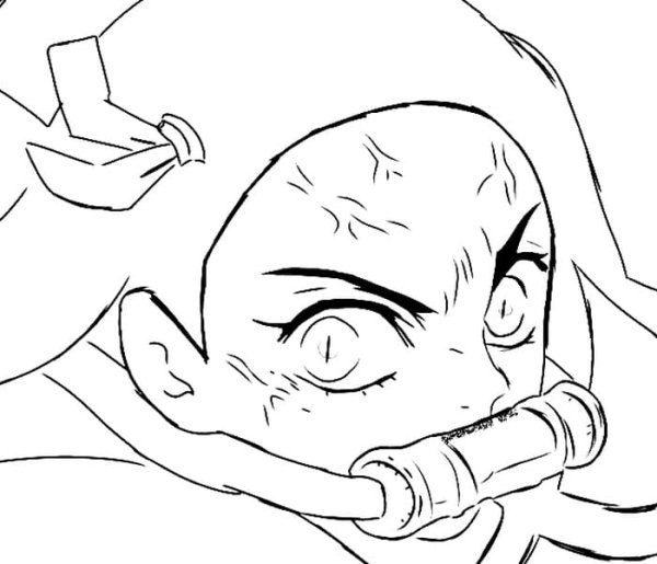 Клинок рассекающий демонов раскраска Незуко