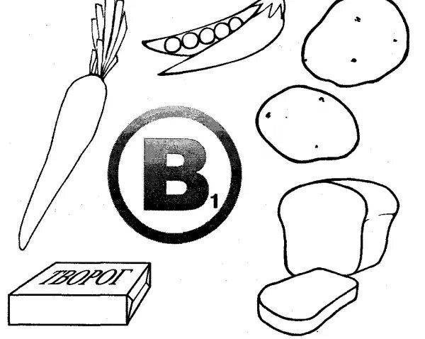 Витамины раскраска для детей