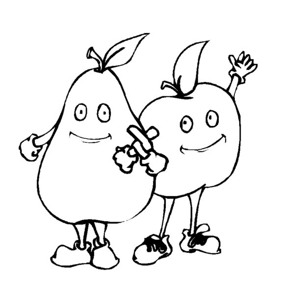 Здоровое питание раскраска