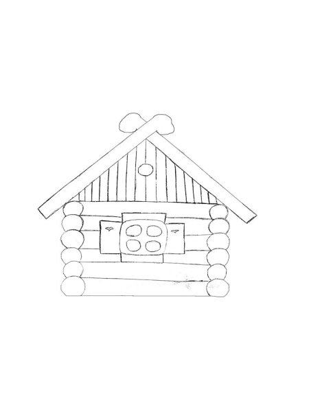 Избушка раскраска для детей