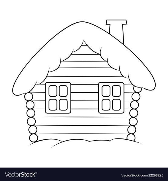 Избушка раскраска для детей