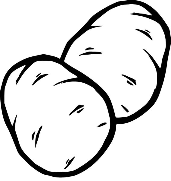 Картофель раскраска