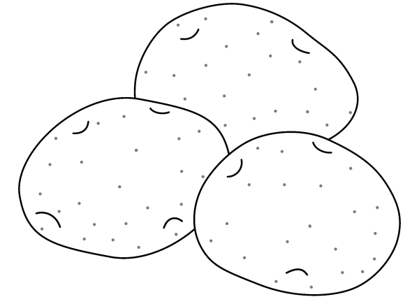 Картофель раскраска для детей