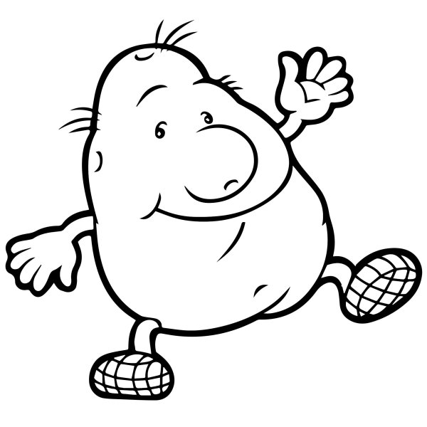 Картошка раскраска