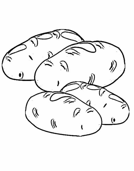 Картошка раскраска для детей