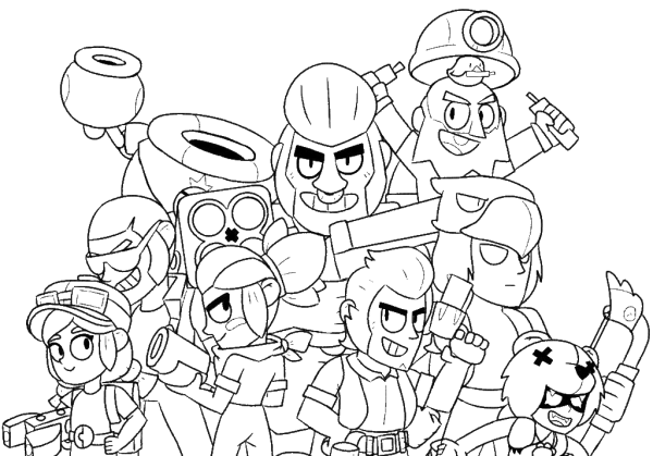 Раскраски БРАВЛЕРОВ Леон