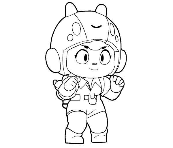 Гейл БРАВЛ старс раскраска