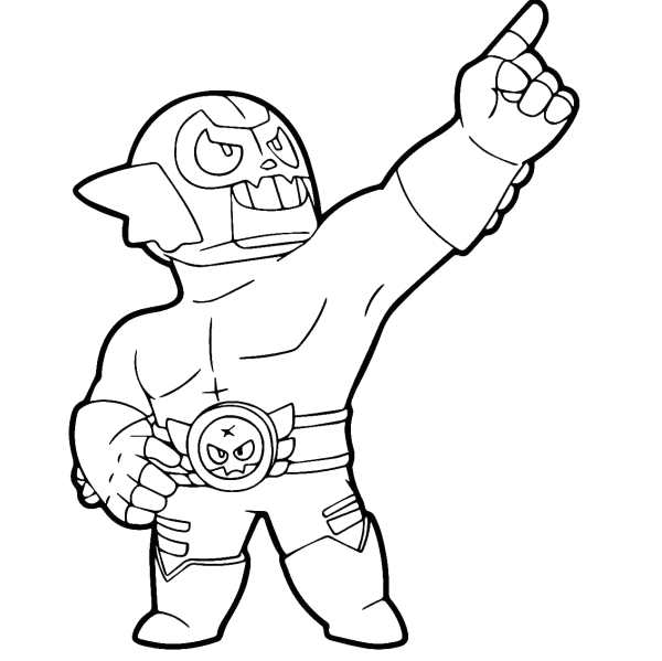 Раскраска Эль Примо из БРАВЛ старс