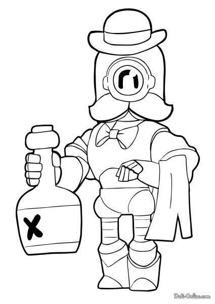 Барли из БРАВЛ старс раскраска