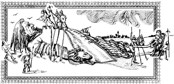 Рисунок к произведению путешествие Гулливера в Лилипутию