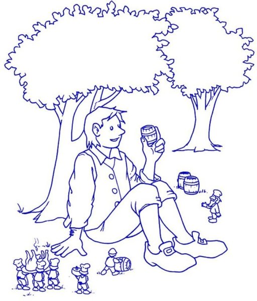 Гулливер раскраска для детей