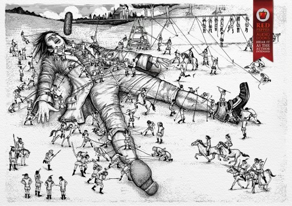 Иллюстрация к рассказу путешествие Гулливера в Лилипутию