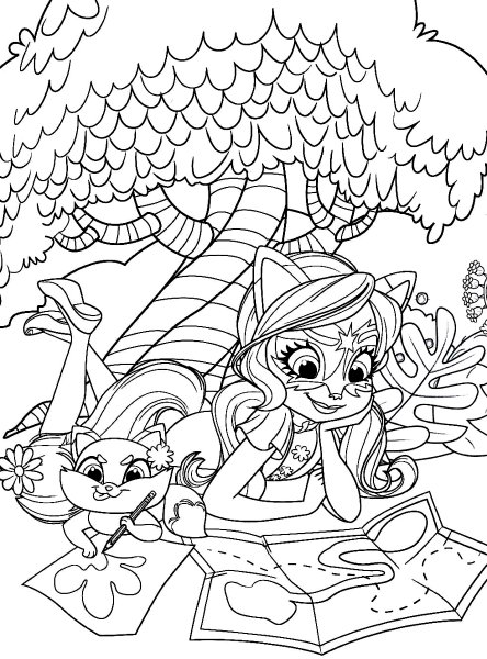 Энчантималс раскраска кролик Бри