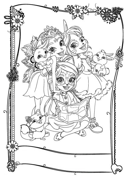 Раскраски Энчантималс (Enchantimals)