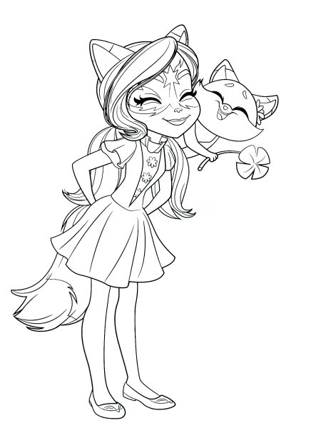 Энчантималс Сейдж Скунси раскраска