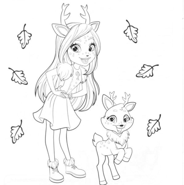 Раскраска Энчантималс Павлин