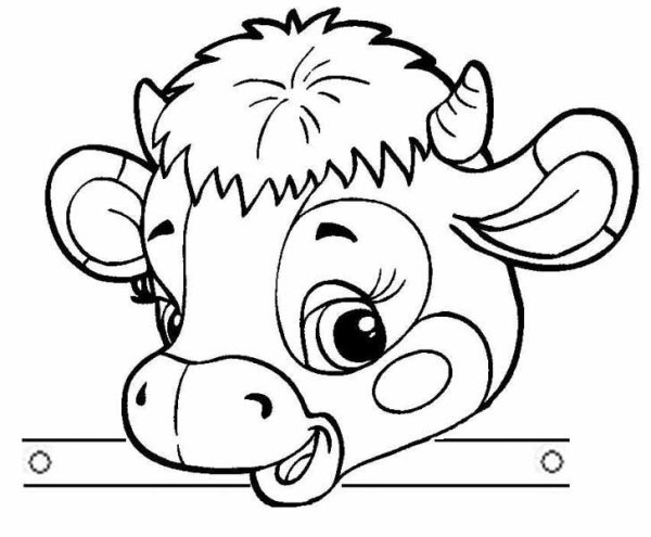 Маска бычка для детей