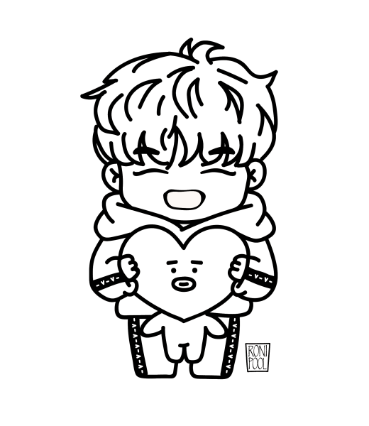 BTS bt21 раскраска