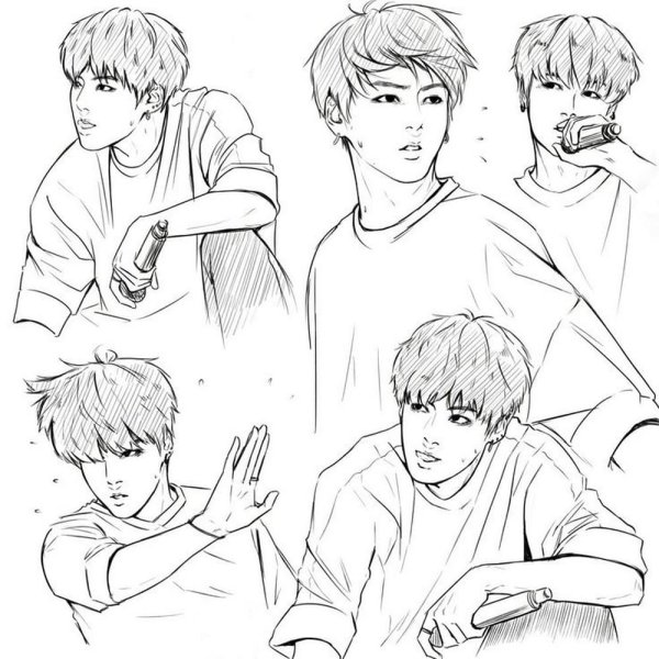 Раскраска группы BTS