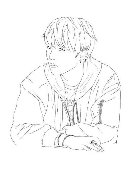 Раскраски BTS Чонгук