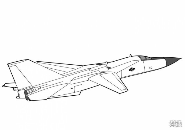 Раскраска самолет истребитель Су-24