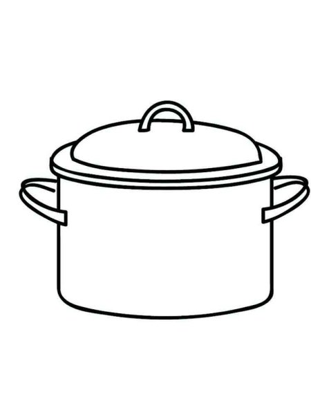 Кастрюля раскраска для детей