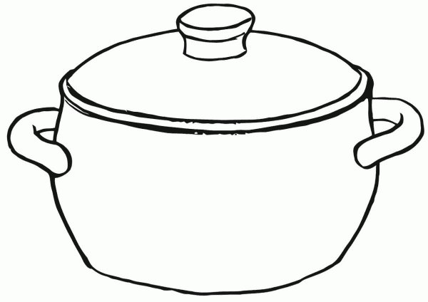 Кастрюля раскраска для детей
