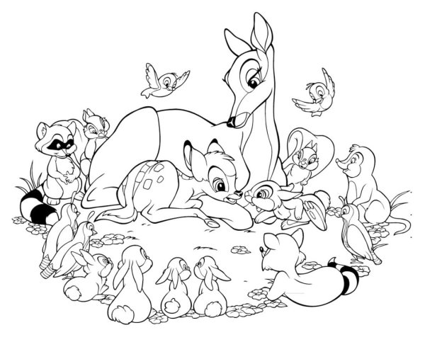 Раскраски Дисней герои из Дисней