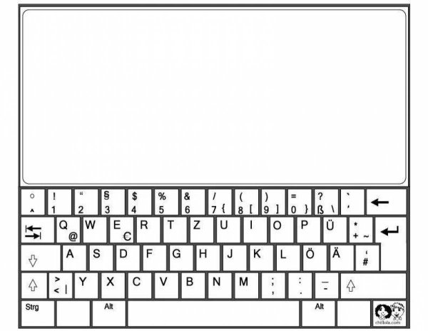 Клавиатура компьютера раскраска